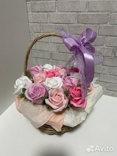 Букет из мыльных роз