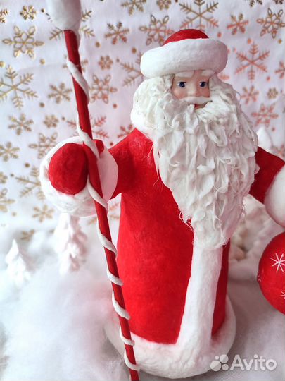 Ватная игрушка дед Мороз