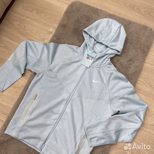 Зип худи Nike Tech Fleece Nocta Голубая Толстовка