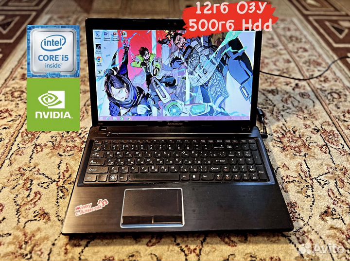 Игровой Ноутбук Lenovo core i5/12гб/GT 630m 2гб