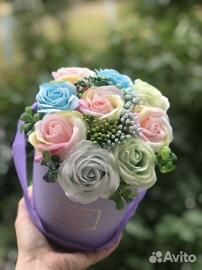 Букет из мыльных роз в ассортименте
