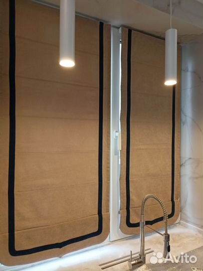 Римские шторы на электроприводе на заказ