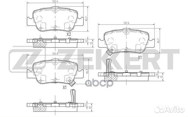 Колодки торм. диск. задн. Toyota Auris (E150 E1