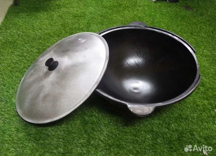 Казан чугунный узбекский оригинальный с крышкой