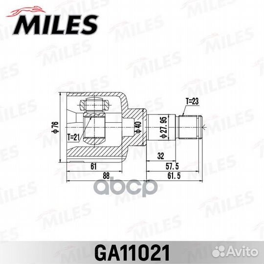 ШРУС ford focus I 98-05 внут.лев. ga11021 Miles