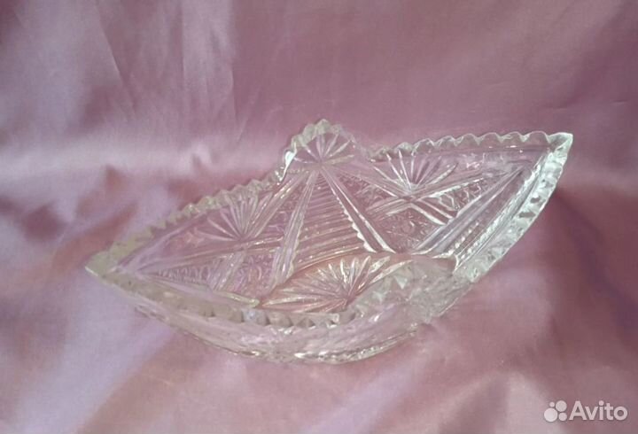 Хрустальная Ваза Салатник Ладья СССР
