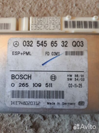 Блок управления ESP 032 545 65 32 мерседес 211,219