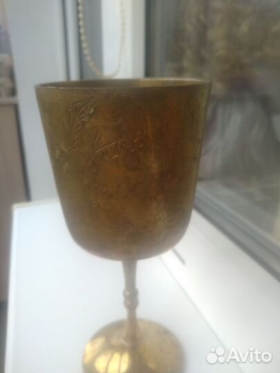 Бокал для вина из латуни