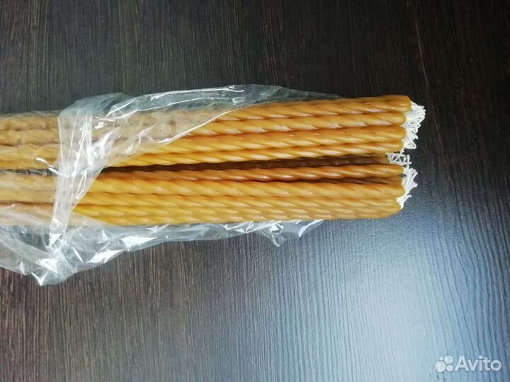 Свечи восковые церковные, витые ручной работы