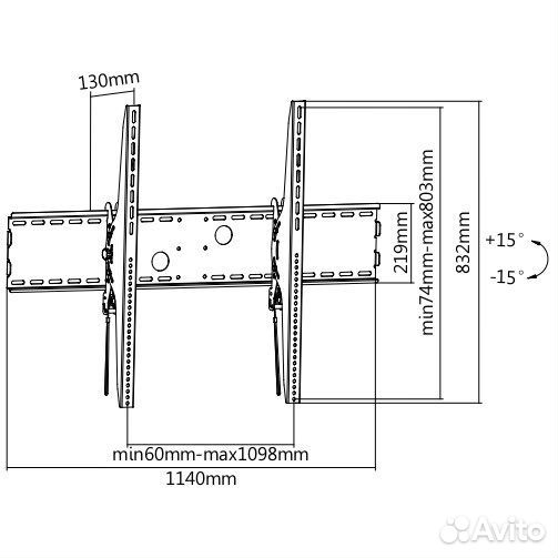 Кронштейн для телевизора наклонный Resonans PWH102