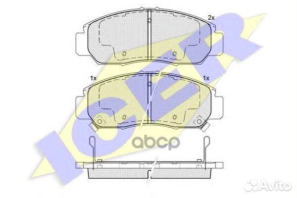Колодки передние honda civic 4D 06- icer 181543