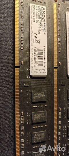 Оперативная память AMD radeon DDR3 8 gb