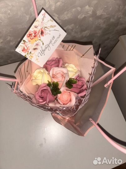 Букеты из мыльных роз