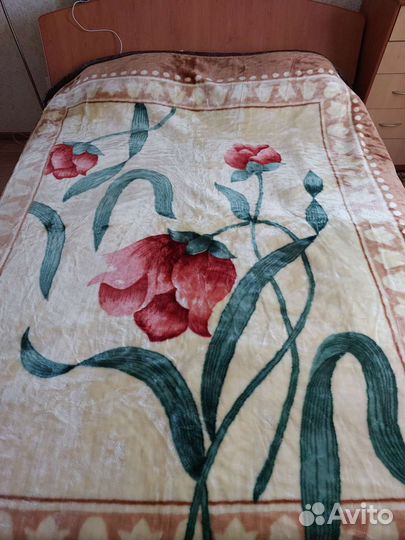 Теплый плед покрывало, двустороннее