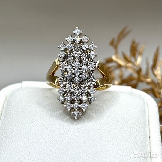 Золотой гарнитур с бриллиантами 1,13 карата 585