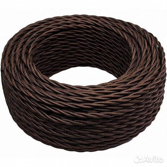 Коаксиальный ретро кабель витой bironi, 20 метров