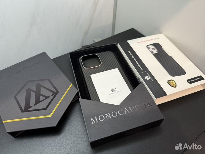 Чехол iPhone 15 Pro Max Monocarbon case
