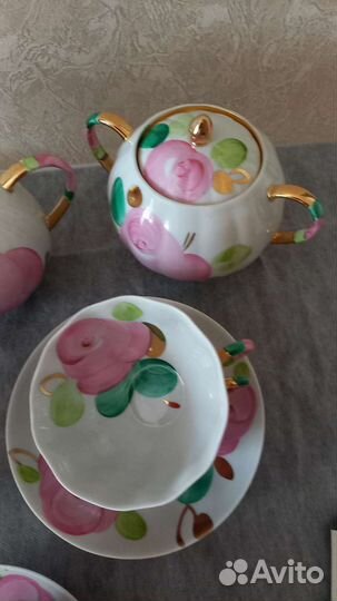 Чайный сервиз СССР Дулево, Розы Агашки