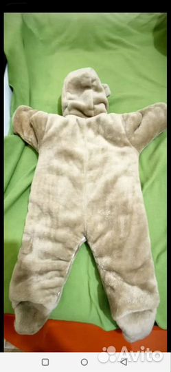 Комбинезон демисезонный плюшевый 74