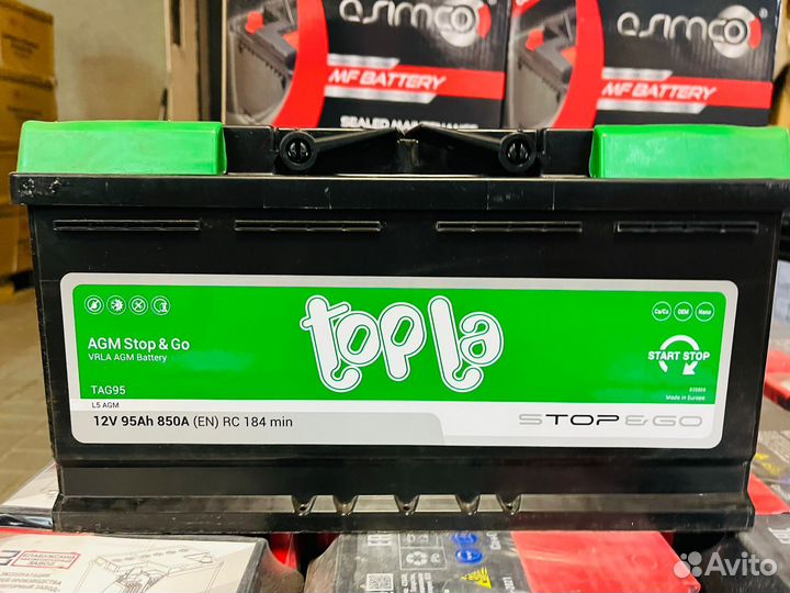 Аккумулятор AGM Topla 95 Ач на Bmw Audi Mercedes