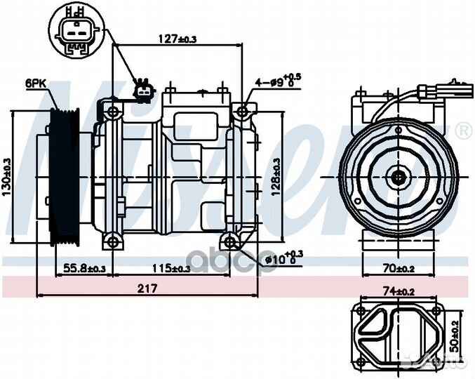 NS89097 компрессор кондиционера Chrysler Voyag