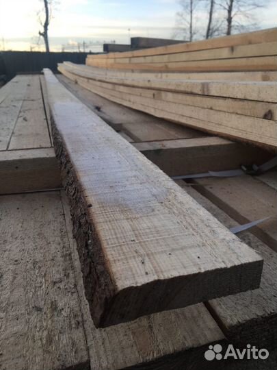 Доска обрезная ест. влаж. хвоя 3-4 сорт 25х100х6,0