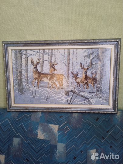 Картина вышитая крестом ручная работа