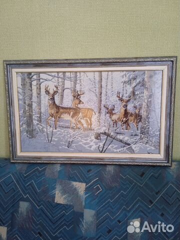 Картина вышитая крестом ручная работа