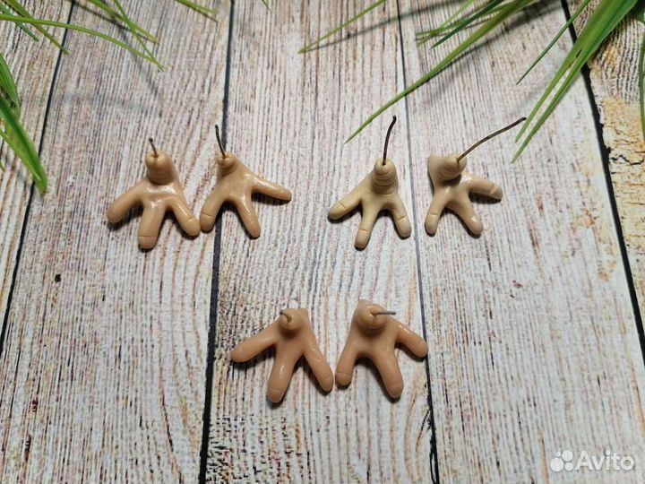 Лапки для игрушек из полимерной глины