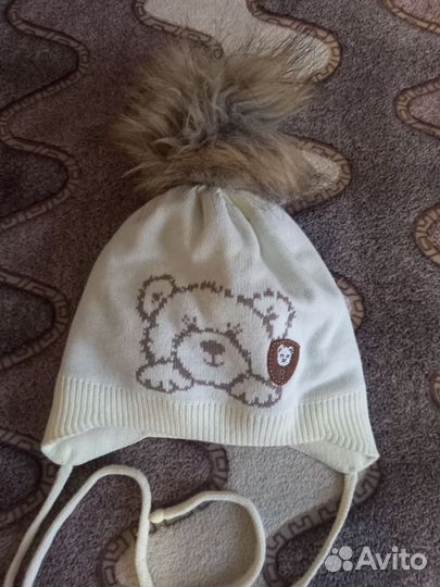 Зимняя шапка для мальчика 44 46