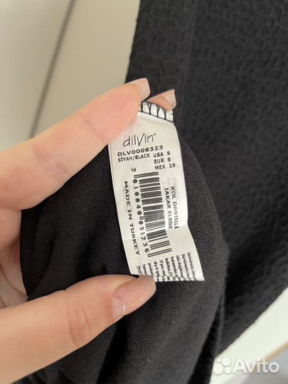 Черное платье мини