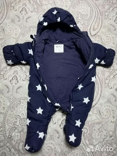 Зимний комбинезон crockid зайчик 68 74