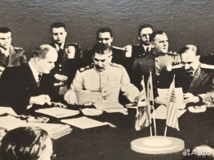 Фотооткрытка Потсдамская Конференция Сталин гдр