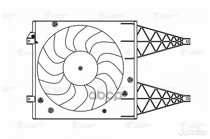 Э/вентилятор охл. для а/м Skoda Fabia II (07)