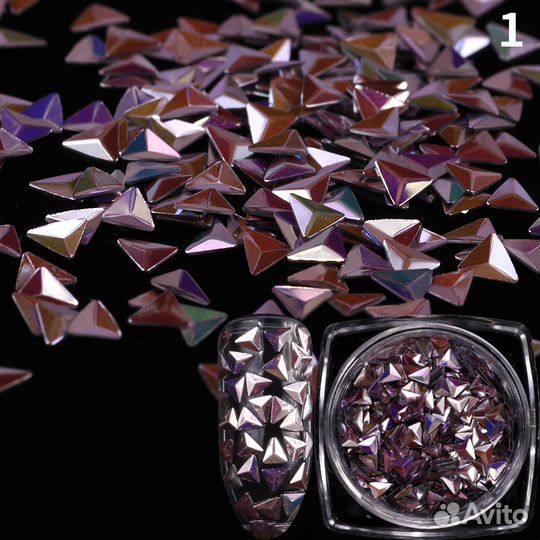 Продаю голографические треугольники для ногтей