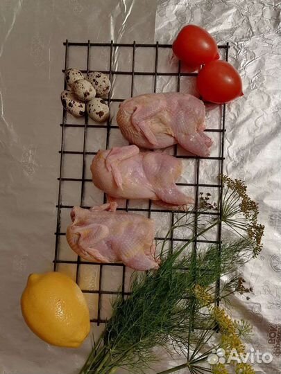 Мясо перепелиное сырое, копченое, яйцо