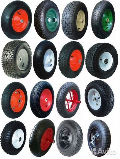 Колёса для садовых тележек разных размеров