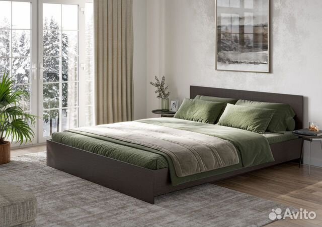 Кровать двуспальная Ронда Венге с матрасом