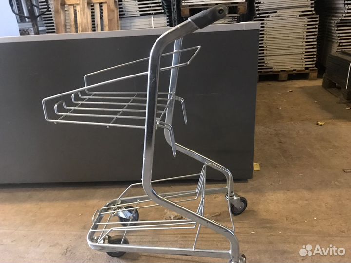 Тележка покупательская для двух корзин