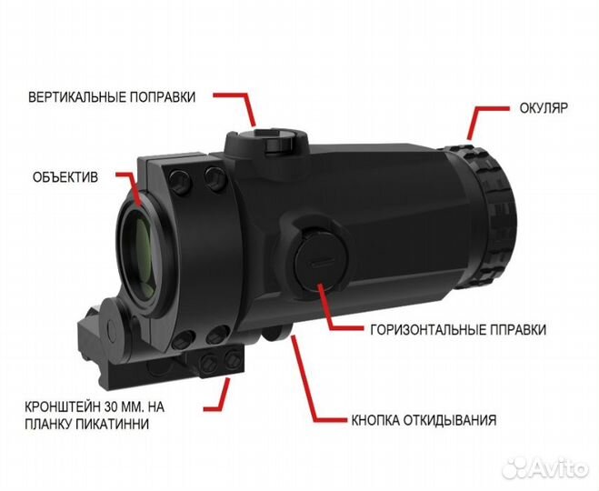 Vector Optics Магнифер Maverick-III 3x22 MIL
