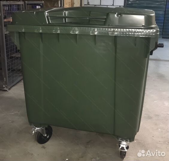Мусорный евроконтейнер пластиковый 1100л П-1383