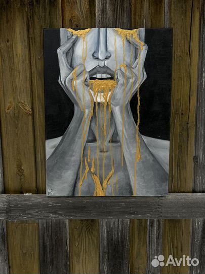 Картина абстракция акрил