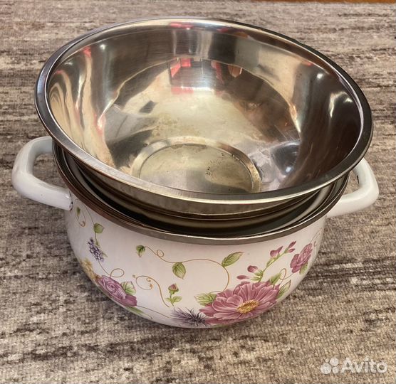 Кастрюля и миска для сада