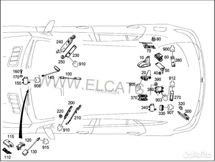 Усилитель антенны задний Mercedes-Benz Gle W166