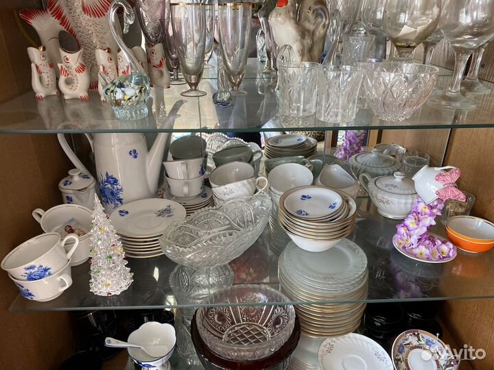 Посуда хрустальная и керамика