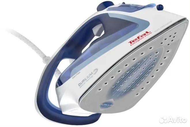 Утюг Tefal Easygliss Plus 2 FV5736E0, синий/ белый