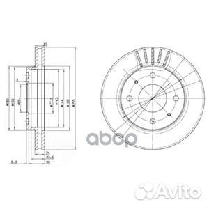 Диск тормозной перед mitsubishi galant EA#/E5#