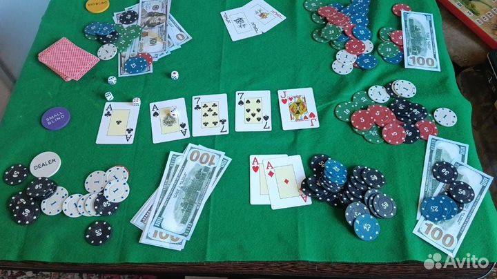 Професианальный Покерный набор 120 фишек