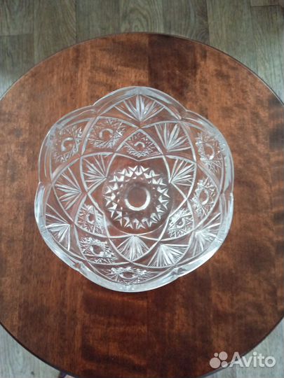 Хрустальная ваза конфетница салатница СССР