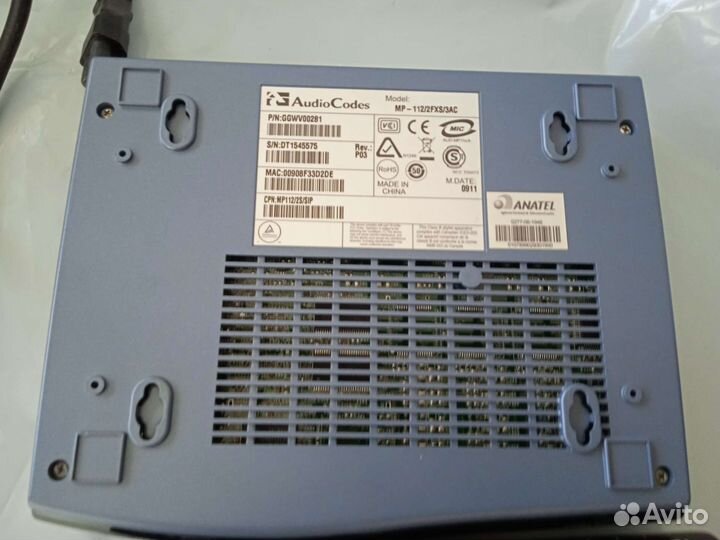 VoIP шлюз AudioCodes MP-112/2FXS/3AC
